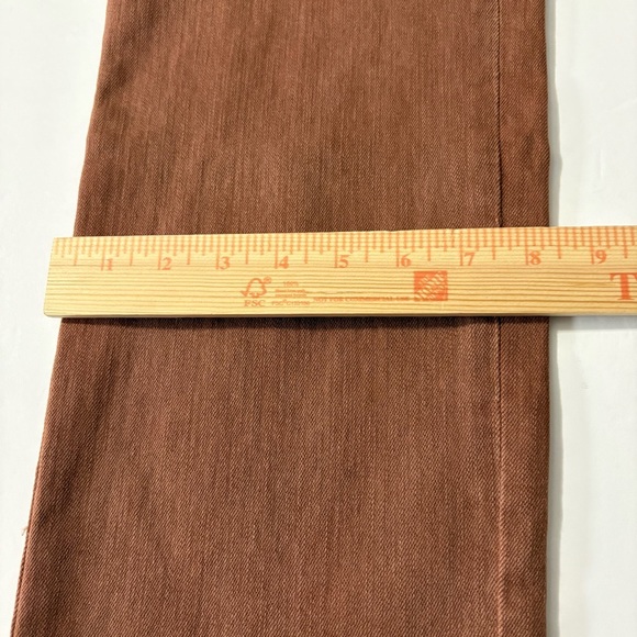 Vervet Rust Color Straight Leg Cargo Jeans with Elastic Waist. - Picture 10 of 16